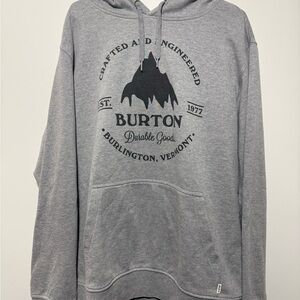 Burton Heather Gray Hoodie with Logo